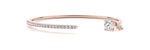 14K 1.8ct Lab Grown Diamond Round Cut Bangle
