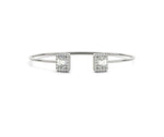 18K Solid Gold 2.33 CT Lab Grown Diamond Bypass Cuff Bracelet - Close Up | Riyanika Jewels