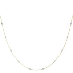 14K Natural Diamond Round Cut Necklace