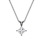 14K Lab Grown Diamond Princess Cut Necklace