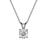 18K Solid Gold 1 CT Natural Diamond Cushion-Cut Pendant Necklace - Alternate Angle | Riyanika Jewels