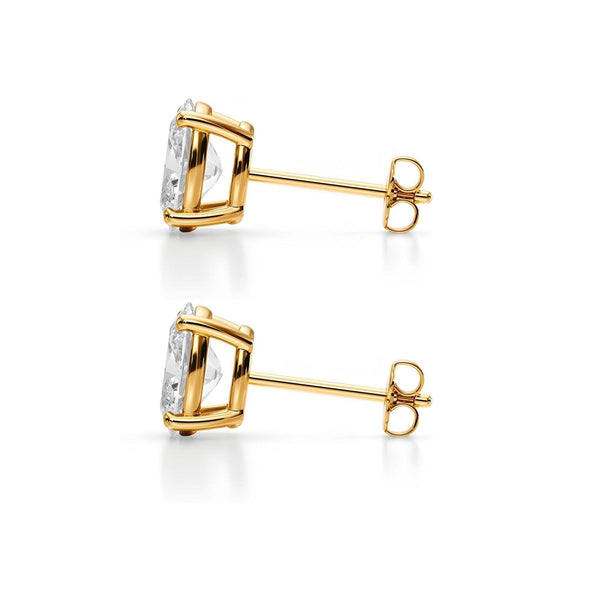 14K Lab Grown Diamond Oval Cut Stud Earrings