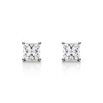 14K Lab Grown Diamond Princess Cut Stud Earrings
