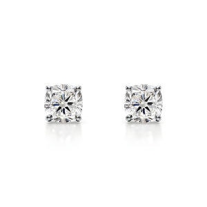 14K 1ct Lab Grown Diamond Cushion Cut Stud Earrings