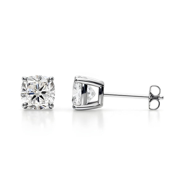 14K 1ct Lab Grown Diamond Cushion Cut Stud Earrings
