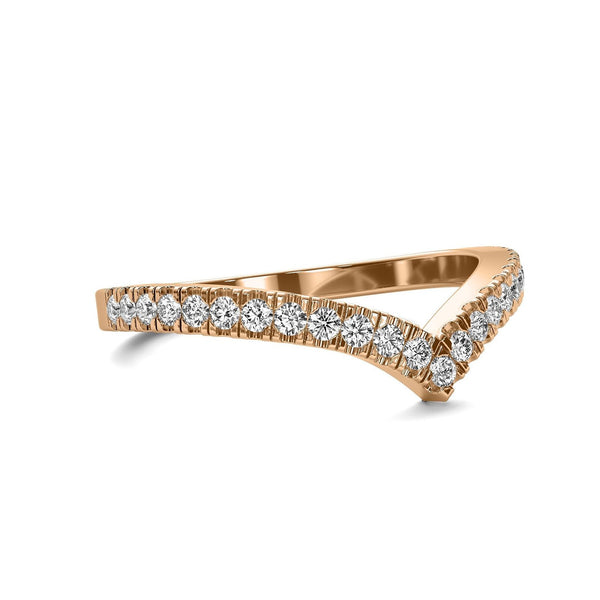 18K Solid Gold 1CT Lab Grown Diamond Minimalist Women’s Wedding Band - Side View | Riyanika Jewels