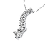 18K Solid Gold Lab Grown Diamond Journey Pendant Necklace - Close Up | Riyanika Jewels