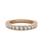 18K Solid Gold 1.20CT Natural Diamond Eternity Band - View 6 | Riyanika Jewels
