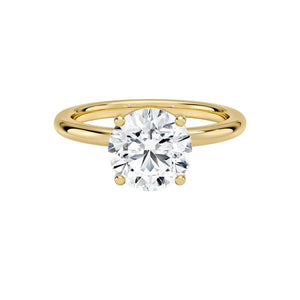 18K Solid Gold 1CT Natural Diamond Round Engagement Ring