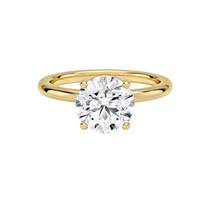 14K 1ct Natural Diamond Round Cut Solitaire Engagement Ring