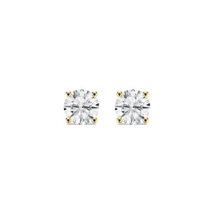 14K Lab Grown Diamond Round Cut Stud Earrings