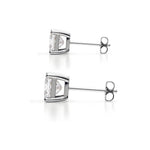 14K Lab Grown Diamond Princess Cut Stud Earrings