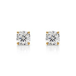 14K 1ct Lab Grown Diamond Cushion Cut Stud Earrings
