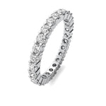 18K Solid Gold 2.00 CT Lab Grown Diamond Eternity Wedding Band - View 6 | Riyanika Jewels
