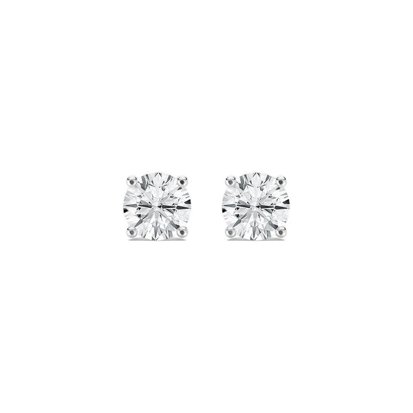 14K Lab Grown Diamond Round Cut Stud Earrings