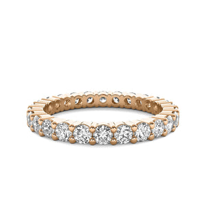 18K Solid Gold 2.00 CT Natural Diamond Eternity Wedding Band