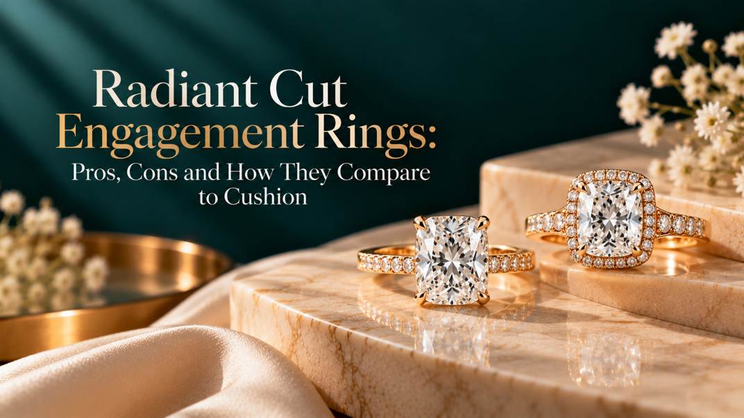 Radiant Cut Engagement Rings: Pros, Cons and How They Compare to Cushion