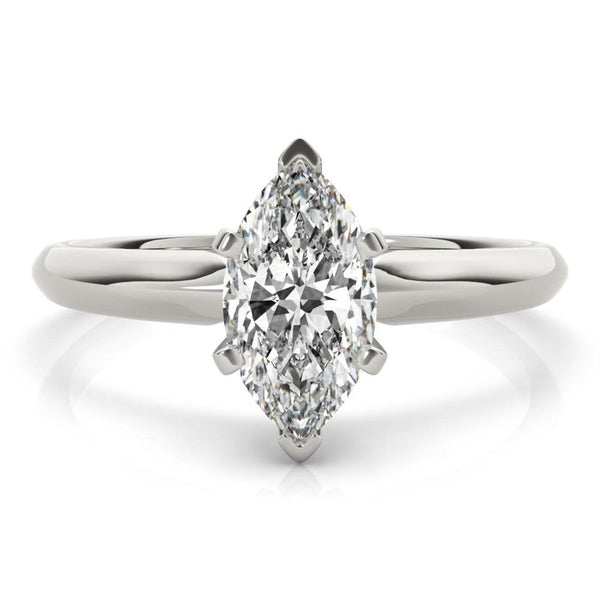 14K 1ct Lab Grown Diamond Marquise Cut Solitaire Engagement Ring