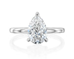 14K 3ct Lab Grown Diamond Pear Cut Solitaire Engagement Ring