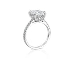 14K 2ct Lab Grown Diamond Princess Cut Pave Engagement Ring