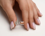 18K Solid Gold Toi Et Moi Natural Diamond Engagement Ring - Alternate Angle | Riyanika Jewels