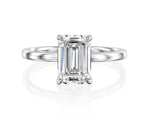 14K 2ct Lab Grown Diamond Emerald Cut Solitaire Engagement Ring
