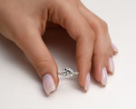 14K 2.5ct Lab Grown Diamond Round Cut Pave Engagement Ring