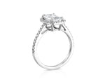 18K Solid Gold 1ct Round Brilliant Lab Grown Diamond 6 Prong Hidden Halo Engagement Ring - Alternate Angle | Riyanika Jewels