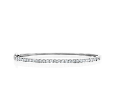 14K Solid Gold Lab Grown Diamond Bangle Bracelet