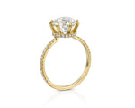 18K Solid Gold 2.5 Carat Round Brilliant Diamond Engagement Ring - Detail | Riyanika Jewels