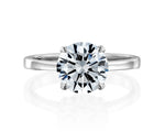 18K Solid Gold1ct Round Brilliant Natural Diamond Classic Solitaire Engagement Ring