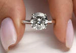 18K Solid Gold High End Sparkling Natural Diamond 3 Ct Solitaire Ring Engagement Ring - View 6