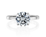 18K Solid Gold Natural Diamond 4 Prongs Solitaire Engagement Ring