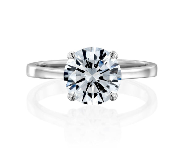 14K 2ct Lab Grown Diamond Round Cut Solitaire Engagement Ring