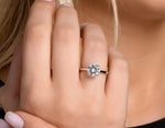 18K Solid Gold Round Cut Lab Grown Diamond 4 Prongs Solitaire Engagement Ring - Alternate Angle