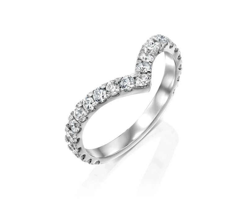 14K Natural Diamond Pave Wedding Band