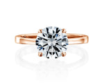 14K 2ct Lab Grown Diamond Round Cut Solitaire Engagement Ring