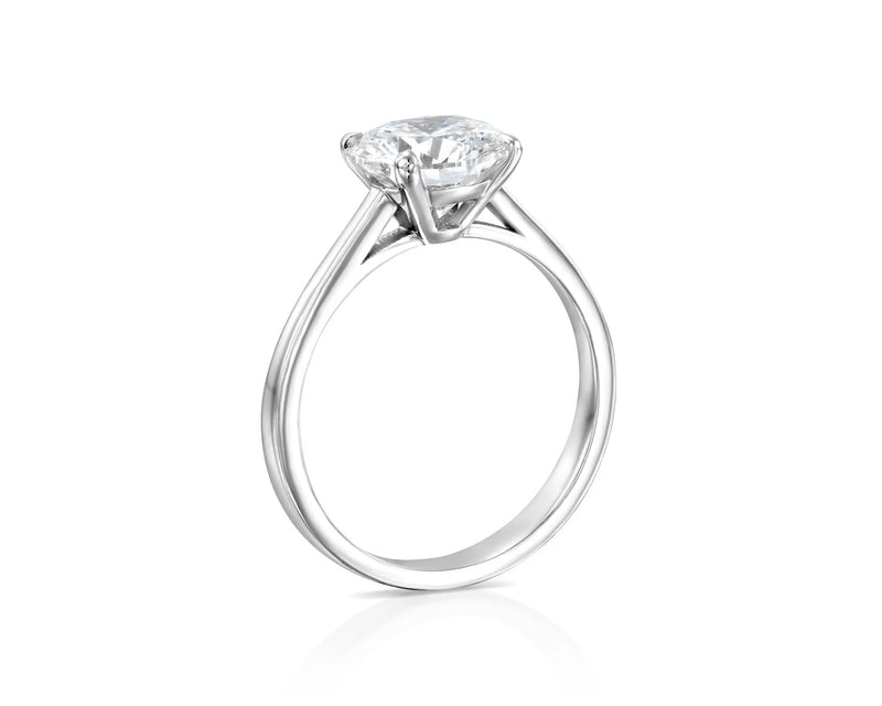 18K Solid Gold 2 Ct Solitaire Lab Grown Diamond Engagement Ring - Detail | Riyanika Jewels