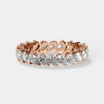 14K 2.75ct Natural Diamond Pear Cut Eternity Band