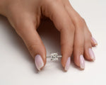 14K 2ct Lab Grown Diamond Princess Cut Pave Engagement Ring