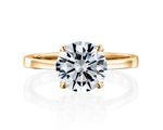18K Solid Gold 2 Ct Solitaire Lab Grown Diamond Engagement Ring - View 7 | Riyanika Jewels