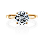 14K 2ct Lab Grown Diamond Round Cut Solitaire Engagement Ring
