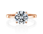 18K Solid Gold High End Sparkling Natural Diamond 3 Ct Solitaire Ring Engagement Gold Ring