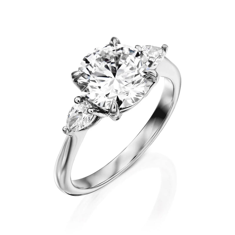 14K 1.5ct Lab Grown Diamond Round Cut Solitaire Engagement Ring