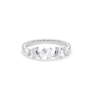 14K 1.5ct Natural Diamond Half Eternity Band