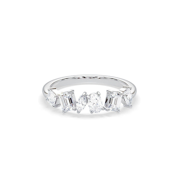 14K 1.5ct Natural Diamond Half Eternity Band