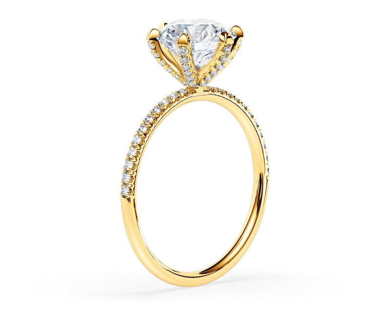 14K 1.5ct Natural Diamond Round Brilliant Cut Solitaire Engagement Ring