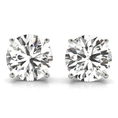 14K 1ct Lab Grown Diamond Solitaire Stud Earrings