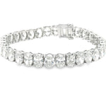 14K 7ct Lab Grown Diamond Oval Cut Tennis Bracelet