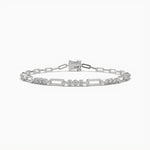 18K Solid Gold 1.2ct Natural Diamond Sparkling Paper Clip Bracelet